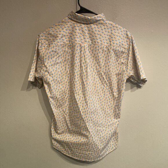 Peter Millar Crown Mens Small Throwing Shade Cotton Sport Short Sleeve Shirt - Picture 5 of 5